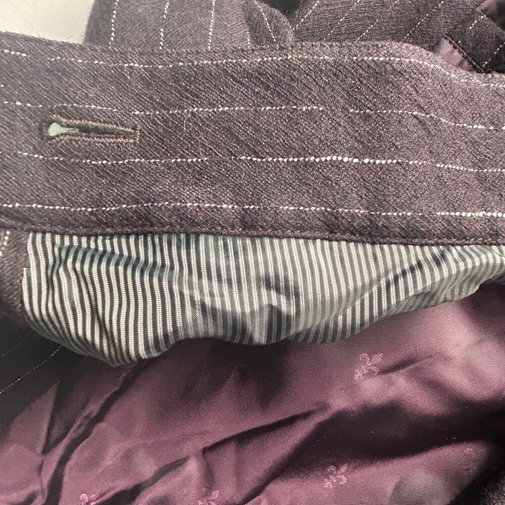 John Varvatos dark plum white striped dress trucker jacket size EU 48 (*US M) - Picture 12 of 14